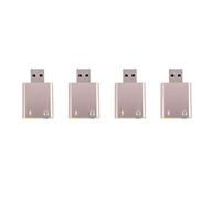 VENEKA 4 x USB Sound Card 7.1 External USB Port for 3.5 mm Headphones Adapter Stereo Audio Microphone Sound Card for PC Computer Laptop