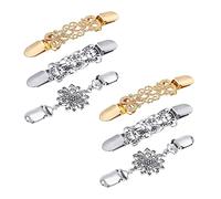 VENEKA 6 Pieces Sweater Shawl Clips Dresses Cardigan Collar Brooch Clip Vintage Shirts Clips for Women Girls