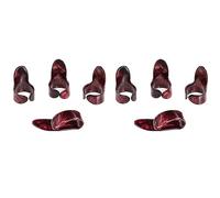 VENEKA 8 x Ballad Guitar Finger Set Guitar Pain Free Finger Set Plucked Piece Accessories Guitar Finger Thumb Pointing Finger Set (Red)