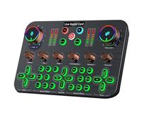 VENEKA Gaming Audio Mixer, Streaming Audio Mixer, Audio Interface Sound Card for Live Streaming, Podcast Recording, PC, Guitar