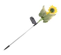 VENEKA Garden Solar 3 Heads Sunflower Light Outdoor Lawn Lamp Solar LED Landscape Sunflower Fairy Lights Exterior Solar