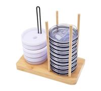 VENEKA Lid Organizer, Adjustable Cup Lid Organizer Water Bottle Lid Holder, Holds Up to 20 Lids, Water Bottle Lid Organizer