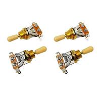 VENEKA Metric 3-Way Guitar Speed Dial Tone Pickup for Tone Pickup Selection LP Accessories for Electric Guitar, Gold and Beige (One Pack of 4 Pieces)
