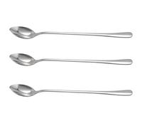 VENEKA New 3Pc Long Handle Stainless Steel Tea Coffee Spoon Cocktail Ice Cream Spoon Spoons Cutlery Pointed