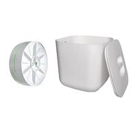 VENEKA Portable Mini Washing Machine Barrel Dishwasher for Socks Underwear Wash Dishes for Travel Home White
