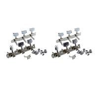 VENEKA Silver Tone Metal Guitar Head Key Tuning Pegs 4pcs