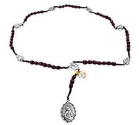 Venerare Seven Sorrows Rosary Chaplet | Traditional Catholic Devotion | Hand Made in Italy | Comes with Explanatory Brochure with All Prayers | Makes a Great Gift! (Cord Rosary - Mahogany)