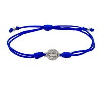 Venerare St. Benedict Medal Bracelet | Royal Blue Two Strand Adjustable Bracelet | Wearable Devotional | Great Catholic Gift | Made in Italy