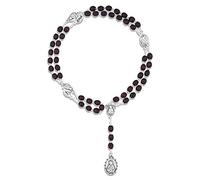 Venerare Traditional Seven Sorrows Rosary by Vatican Imports - Made in Italy - Wooden Beads - Red - Unisex - Adults & Seniors - Necklace