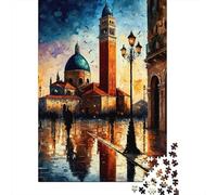 Venetian Bell Tower Cityscape 1000 Piece Jigsaw Puzzle for Adults Paper Puzzle Game Night Reflections Family Bonding Home Decor Gift 38x26cm/1000pcs
