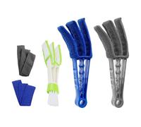 Venetian Blind Cleaner Set of 3, Window Blind Duster Brush Cleaner Tool Removable Washable With 4 Microfibre Sleeves and 1 Mini Dusters for Venetian Blinds Air Conditioner Car AC Vent