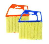 Venetian Blind Cleaner Tool, 2Pcs Blind Cleaner with 7 Roller System, Reusable Blind Cleaners for Wooden Blinds, Blind Duster, for Wooden Blinds Plastic Blinds and Air Conditioner