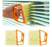 Venetian Blind Cleaner Tool,Venetian Blinds Cleaning Brush,Window Blind Duster,Washable,7-Finger Design,Window Shutter Cleaner Tool for Venetian Blinds Air Conditioner and Car AC Vent,2 Pcs