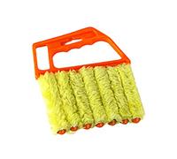 Venetian Blind Cleaner Window Blind Duster Brush Cleaner Tool Removable Washable Microfibre Household Cleaning Brush for Venetian Blinds Window Shutters Blinds Air Conditioner Car AC Vent Orange