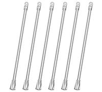 Venetian Blind Replacement Parts - 6pcs 12" Vertical Blinds, Opener Rod with Hook & Grip, Cordless for Wooden Windows