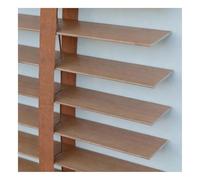 Venetian Blinds, 145W x 120H cm|57.09" Wide x 47.24" Long, Multiple, Solid Wood Material, Pull-Cord Type, Thickened & Durable, Suitable for Home & Office