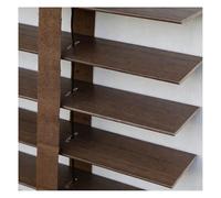 Venetian Blinds, 45W x 60H cm|17.72" Wide x 23.62" Long, Slat Width 50mm, Thickness 3mm, Selected Solid Wood, Wide Cloth Tape, Pull Cord, Suitable for Home & Office