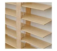 Venetian Blinds, 60W x 120H cm|23.62" Wide x 47.24" Long, Multiple, Solid Wood Material, Pull-Cord Type, Thickened & Durable, Suitable for Home & Office