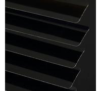 Venetian Blinds Aluminium Metal Slat Home Office Blind Thin Slats Kitchen Blinds Blackout Shutters Child Safe Home Office,Customisable Black (145×270cm)