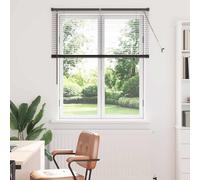 vidaXL Venetian Blinds Height Adjustable Black 130 x 115 cm Aluminium