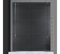 Venetian Blinds Black 60cm 70cm 75cm 80cm 85cm 100cm 120cm Wide,Venetian Blinds Aluminium,Horizontal Blinds for Windows,Blackout/Heat Insulation Shutters,Easy Fit Curtains,W×H-85×100cm(33*39in)