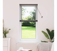 Venetian Blinds Black 65x130cm Aluminium Inside-Mount Modern Light Control Slim