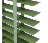 Venetian Blinds For Indoor Window Wood Cordless Horizontal Blinds For Bathroom Bedroom Door Window 2" Slats Wooden Privacy Shades Custom Size(Green)