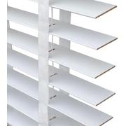 Venetian Blinds For Indoor Window Wood Cordless Horizontal Blinds For Bathroom Bedroom Door Window 2" Slats Wooden Privacy Shades Custom Size(White)