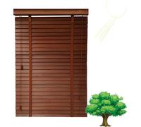 Venetian Blinds Wooden 50cm 60cm 80cm 90cm 100cm 120cm 140cm Wide,Real Wood Venetian Shades for Windows,Horizontal Blinds,Privacy Curtains,Blackout/Heat Insulation Shutters,W×H-80×140cm(31*55in)