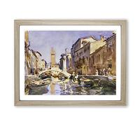 Venetian Canal By John Singer Sargent Classic Painting Framed Print | A3 Oak Framed Wall Art | Ready to Hang | Classic Historical Picture | Living Room Bedroom Lounge Office