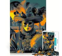 Venetian Carnival Jigsaw Puzzles 1000 Cognitive Skill Toy Smooth Burr Free Surface Relaxing Indoor Group Activity (38x52cm)