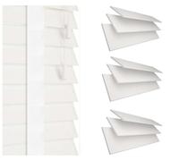 Venetian Faux Wood Blinds Grain Window Wooden Venetian Blind 50mm Horizontal Smooth Slats with Tape Trimmable Kitchen Bathroom Home Office Window Blinds (White, 90W x 150H cm)