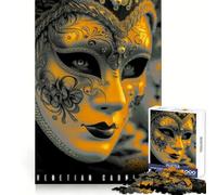 Venetian Mask 1000 Pieces Puzzles for Adults Memory Enhance Gentle Pastime Accurate Cut Thoughtful Gift (38x26cm)