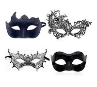 Venetian Mask, YouXiaor 4 Pieces Venetian Masquerade Mask Sexy Masquerade Lace Masquerade Masquerade Masquerade Carnival Dance Mask for Halloween Carnival Party Party Ball