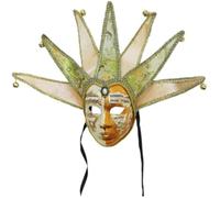 Venetian Masquerade Mask Full Face Jester Mask Carnival Costume Cosplay Dress Up Accessory for Performance Party