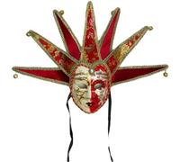 Venetian Masquerade Mask Full Face Jester Mask Carnival Costume Cosplay Dress Up Accessory for Performance Party