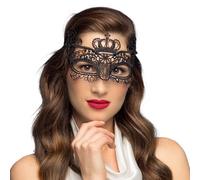 Venetian Masquerade Mask Venice Black - Made of Lace - Elegant Eye Mask for Masquerade Ball, Carnival, Fancy Dress, Gothic Party & Theme Parties - Mysterious Look for Women (Variant 5)