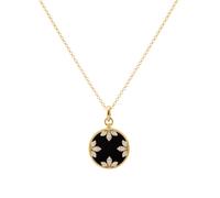 Venetian Medallion 18ct Yellow Gold Black Jade & 0.55ct Diamond Pendant