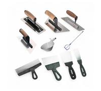 Venetian Plastering Tools Kit - Skimflex Microcement Polishing Trowel Set with Stainless Steel Spatulas, Mixing Paddle, Bucket Scoop for Walls & Ceilings