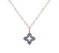 Venetian Princess 18ct Rose Gold Blue Titanium and Diamond Pendant