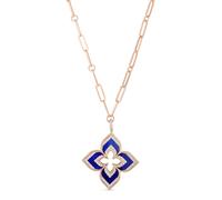 Venetian Princess 18ct Rose Gold Lapis and Diamond Pendant