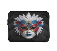 Venetian Style Mask Design Padded Laptop Sleeve Case 13 Inch Soft Quilted Laptop Bag Waterproof Computer Sleeves