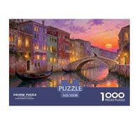 Venetian Sunset Wooden Jigsaw Puzzle Waterproof 1000 Piece Puzzles for Adults Gifts Colourful Home Decoration