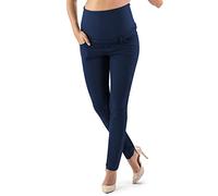 Venezia - Maternity Skinny Pants, Comfort, Elasticity and Fashionable fit for The Perfect Maternity wear - Made in Italy (S - 8, Midnight Blue)