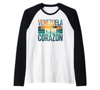 Venezuela en mi Corazón Proud Venezuelan Roots Latino Raglan Baseball Tee