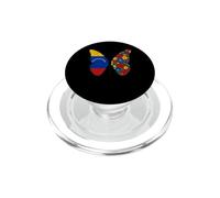 Venezuela Flag Butterfly Floral Pattern Artistic Hispanic PopSockets PopGrip for MagSafe
