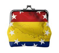venezuela flag Printed Kiss-Lock Coin Purse for Women, Compact Stylish PU Leather Change Pouch for Cards, Coins, Essentials