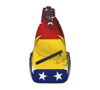 Venezuela Flag Printed Sling Bag Crossbody Backpack for Men Women, Versatile Casual Shoulder Chest Bag for Running Hiking Cycling Travel Work