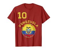 Venezuela - La Vinotinto Team Soccer Design for Venezuelans T-Shirt, Men, Cranberry Red, Small