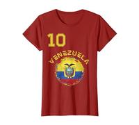 Venezuela - La Vinotinto Team Soccer Design for Venezuelans T-Shirt, Women, Cranberry Red, Medium